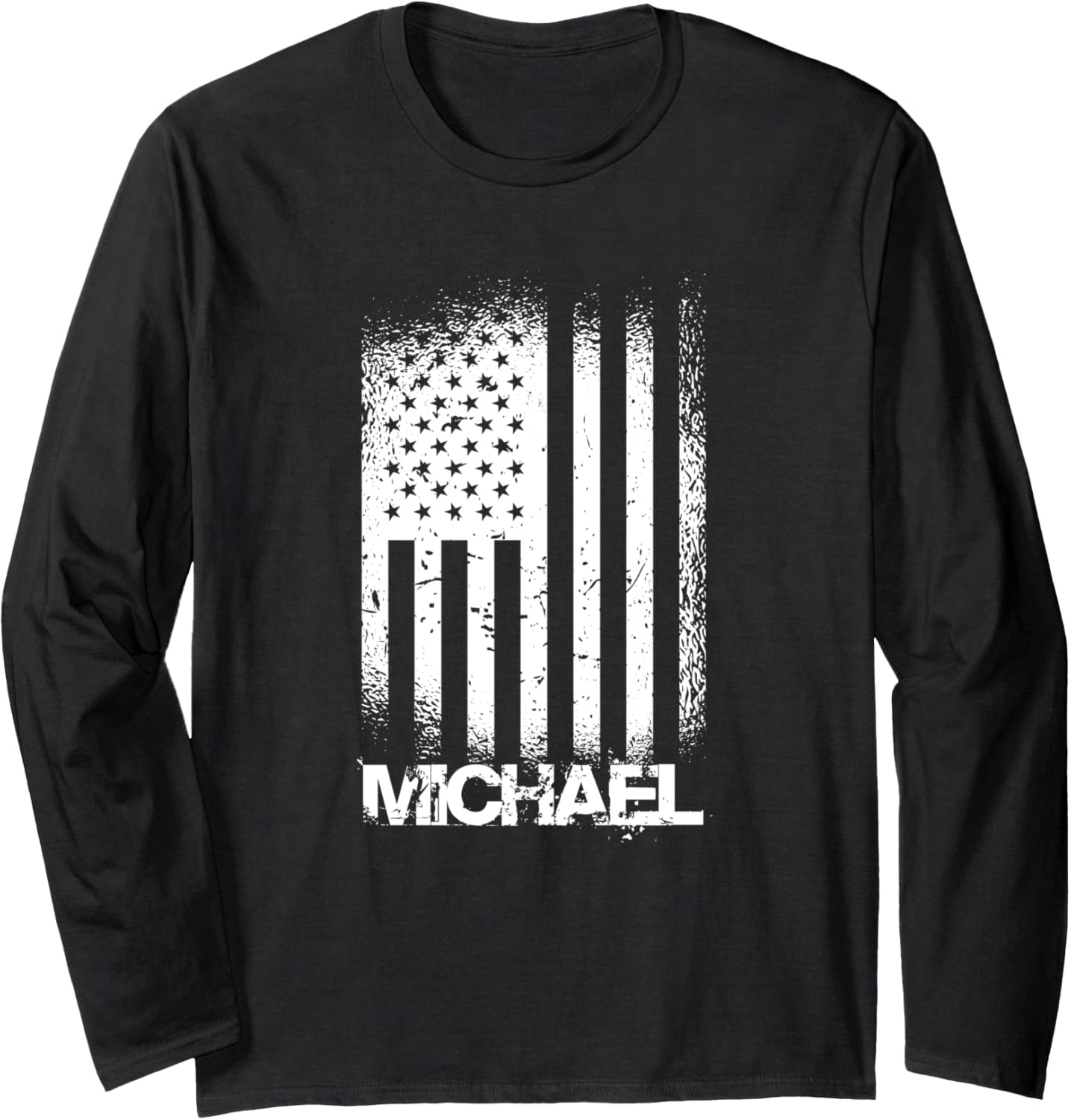Birthday American Flag Michael American US Flag Long Sleeve Apparel | Everyday Casual Wear