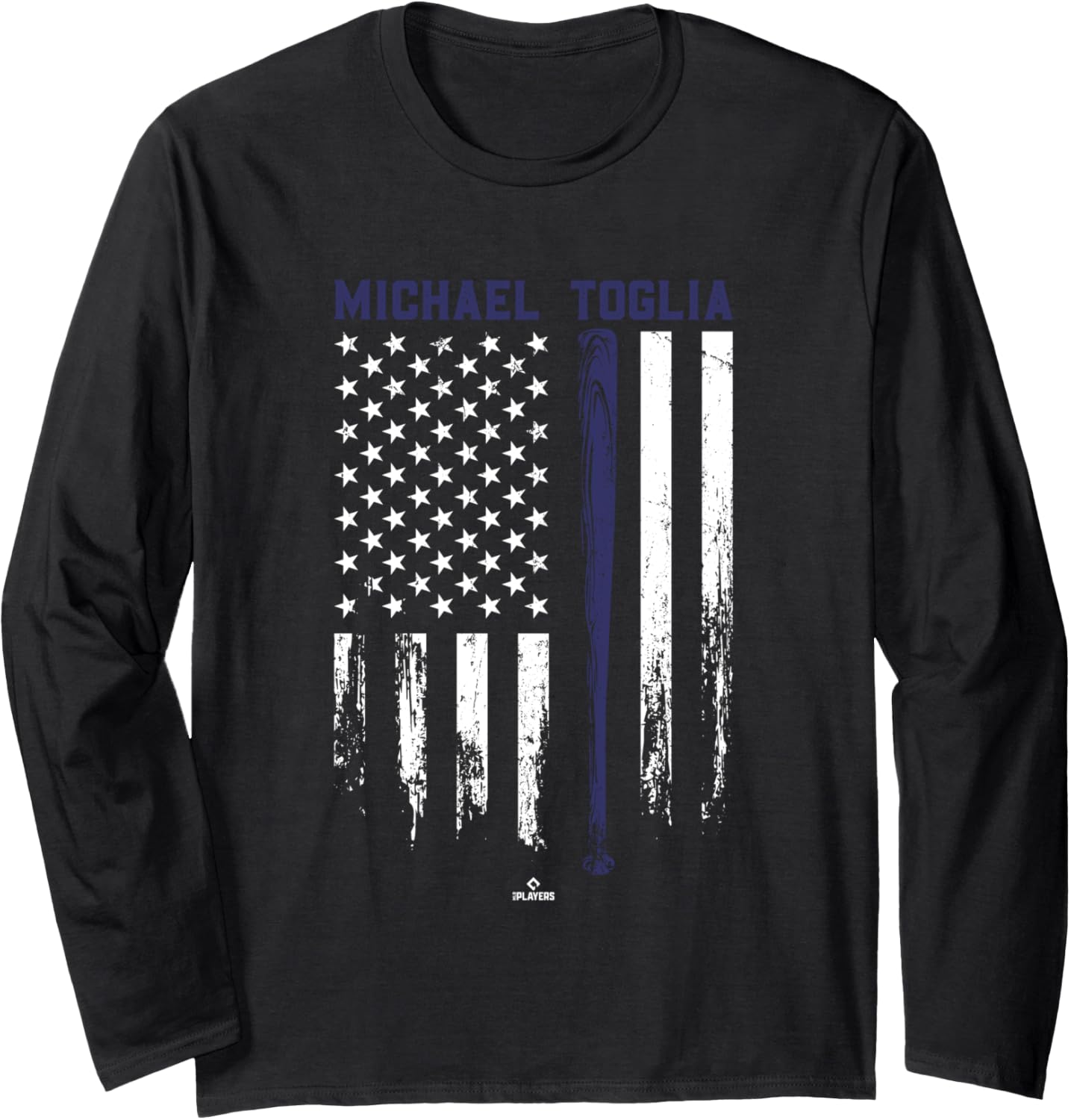 USA Flag Bat Michael Toglia Colorado Baseball MLBPA Long Sleeve Apparel | Trending 2025