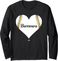 Baseball Heart Michael Burrows Prospect Baseball Fan Gear Long Sleeve Apparel | Premium Quality