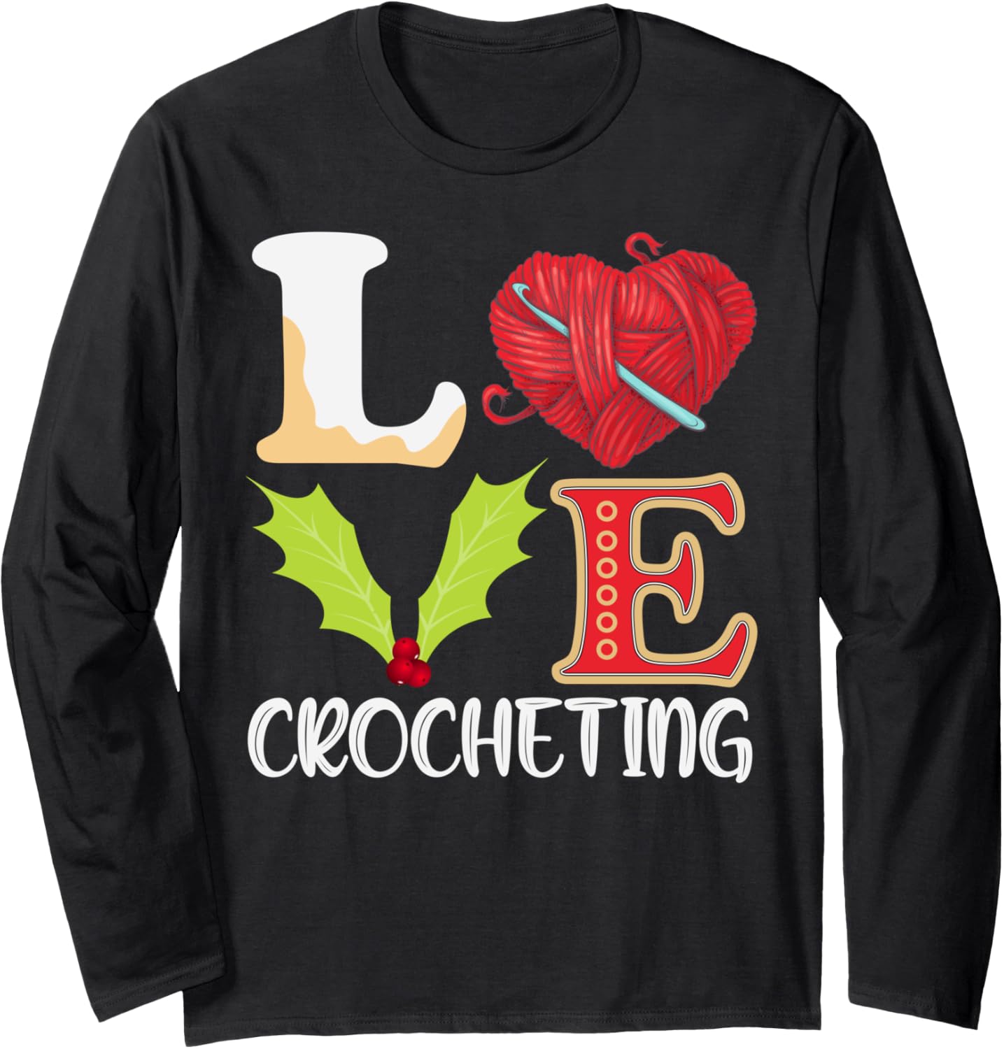Love Crocheting Xmas Holiday Crochet Knitting Yarn Christmas Long Sleeve Yarn Supply | High Search Volume | Best Sell...