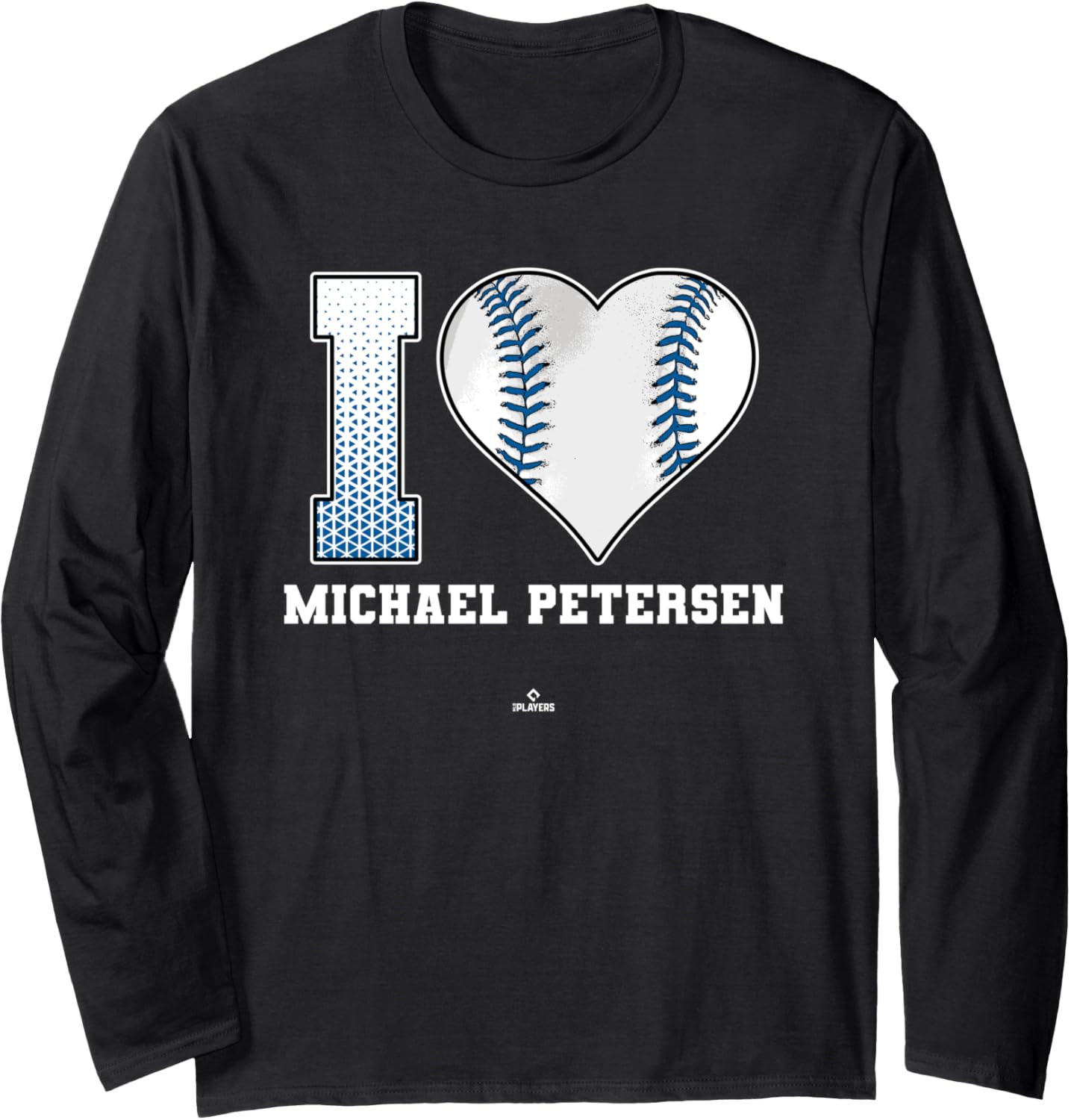I Heart Baseball Stitch Michael Petersen Los Angeles Long Sleeve Apparel | US Best Seller