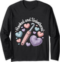 Hooked and Unbothered Crochet Mood Chill Yarn Lovers Crafter Long Sleeve Yarn Supply | High Search Volume | Best Sell...