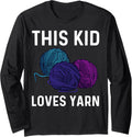Funny Knitting Gift For Kids Girls Boys Crochet Yarn Cloth Long Sleeve Yarn Supply | High Search Volume | Best Seller...