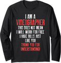 Videographer Free Videography Filmmaker Gift Long Sleeve Apparel | High Search Volume | Perfect Gift Idea
