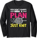 Knitting Lover Yarn Needles Funny Knitting Long Sleeve Yarn Supply | Premium Quality | Perfect for Crafters