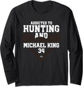 Addicted to Bear Hunting & Michael King San Diego Baseball Long Sleeve Apparel | Perfect Gift Idea