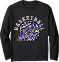 Leopard Cheetah Basketball BONUS MOM Purple Trendy Spirit Long Sleeve Long Sleeve T Shirt Viral TikTok Find Best Seller