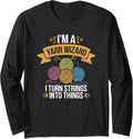 Knitting Humor for Women Yarn Crafters Long Sleeve Yarn Supply | Top Rated | Best Seller Choice