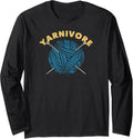 Knitting Crocheting Yarnivore Yarn Lover Funny Gift Long Sleeve Yarn Supply | Top Rated | Perfect for Crafters