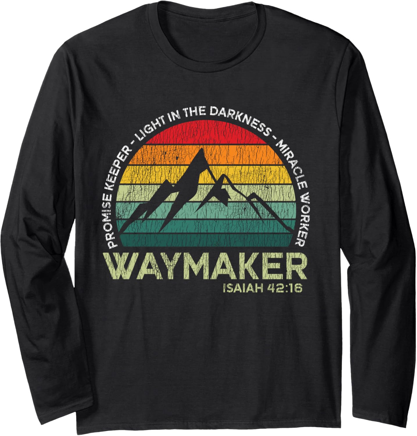 Vintage Waymaker Promise Keeper Miracle Worker Christian Long Sleeve Apparel | Trending 2025 | Perfect Gift Idea