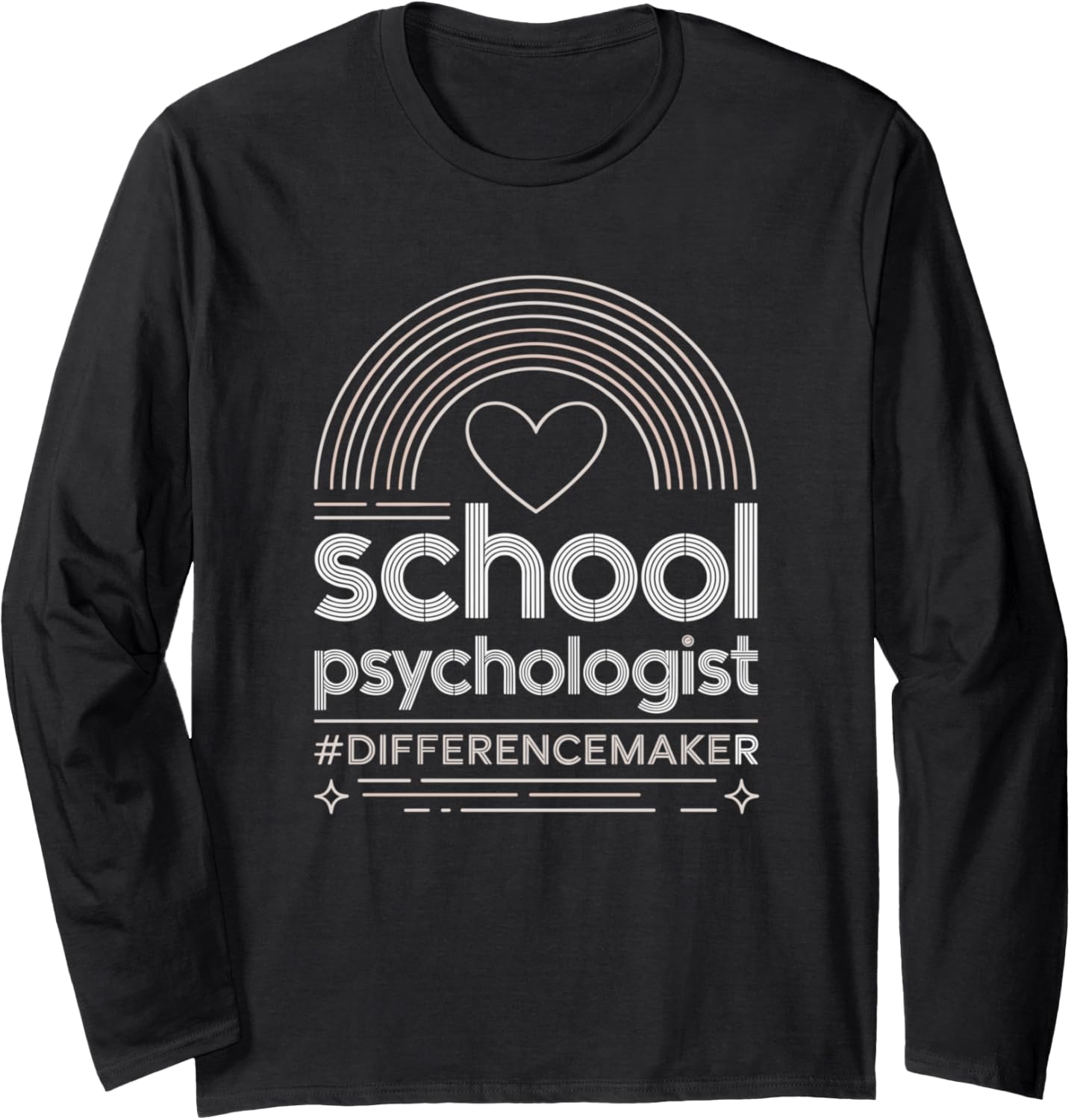 School Psychologist Difference Maker Heart Long Sleeve Apparel | Trending 2025 | Must-Have Style