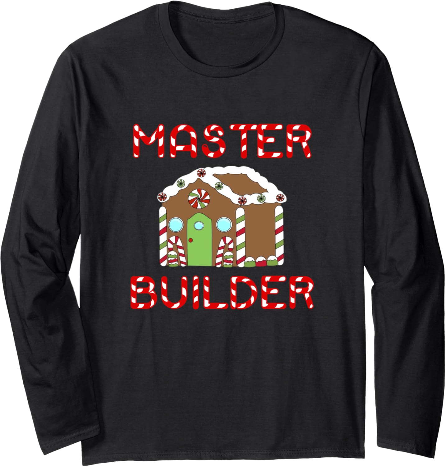 Master Builder Christmas Gingerbread House Maker Kid Gift Long Sleeve Apparel | Trending 2025 | Perfect Gift Idea