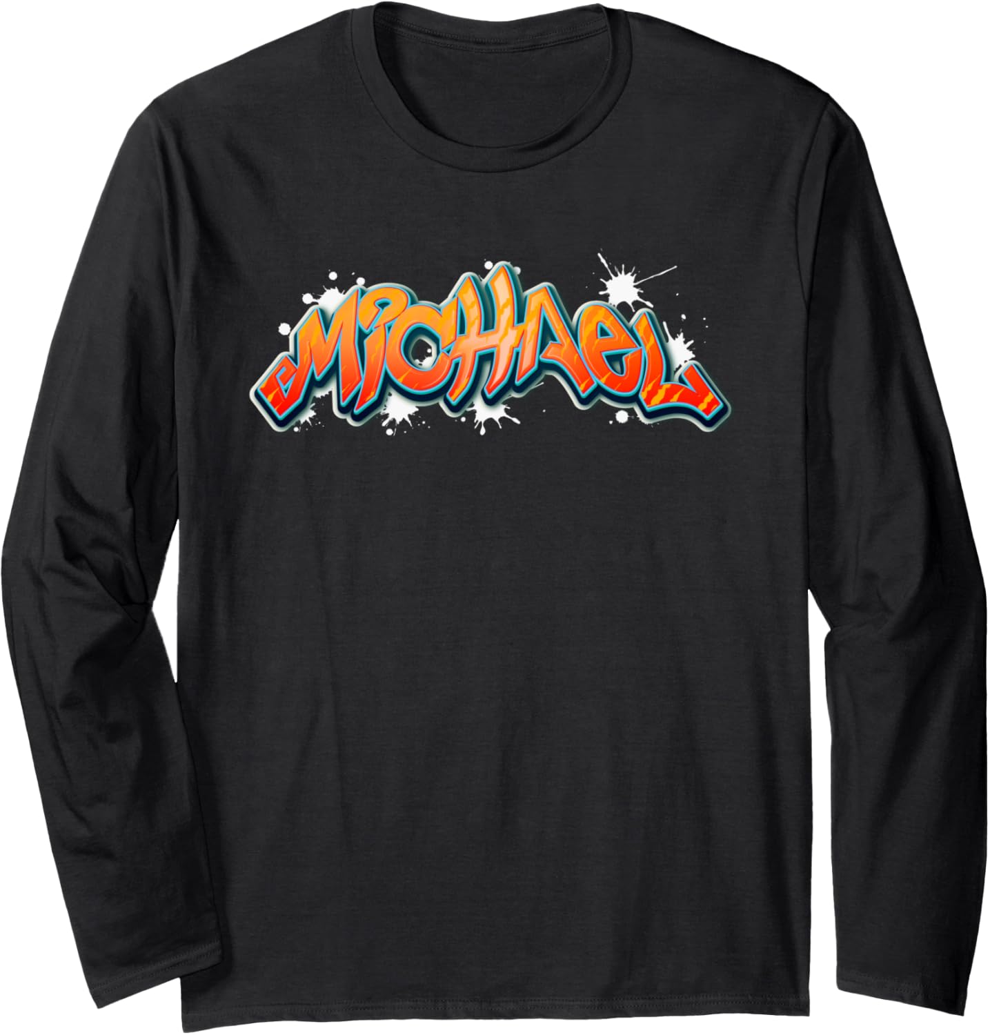 Michael Graffiti First Name Long Sleeve Apparel | Premium Quality