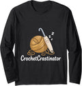 Crochetcrastinator Crochet Crafters Funny Hobby Yarn Life Long Sleeve Yarn Supply | Trending 2025 | High CTR Title