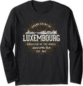 Vintage Style Retro Luxembourg Long Sleeve Apparel | US Best Seller