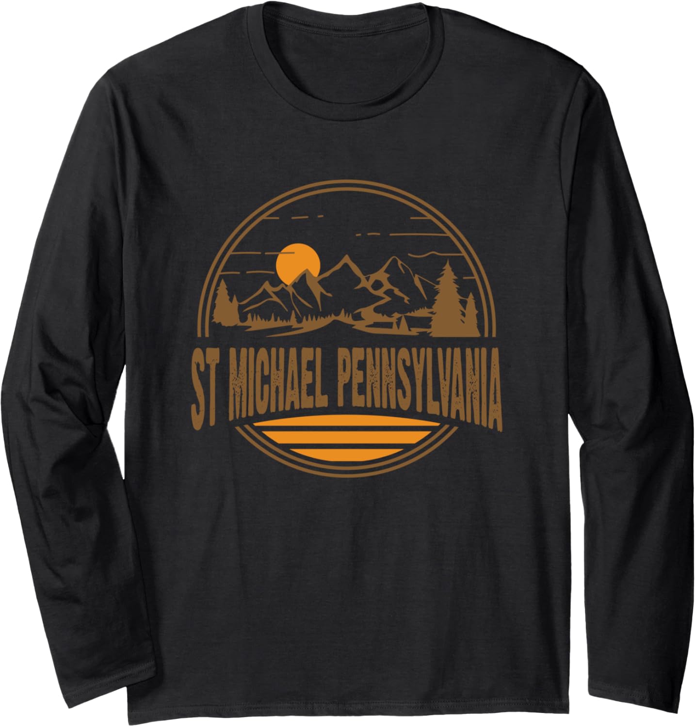 Retro St Michael, Pennsylvania State Gift Long Sleeve Apparel | Viral Streetwear Style