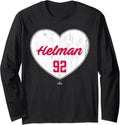 Distressed Heart Michael Helman Minnesota Baseball MLBPA Long Sleeve Apparel | Viral Streetwear Style