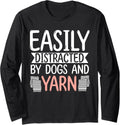 Crocheter Dog Lover Pet Owner Knitter Animal Yarn Knitting Long Sleeve Yarn Supply | Viral US Pick | High CTR Title