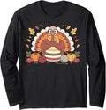 Thanksgiving Turkey Knitting Sweater with Pumpkins and Yarn Long Sleeve Sweater | Premium Quality | High CTR Title