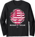 Vintage Baseball Flag Michael A Taylor Minnesota MLBPA Long Sleeve Apparel | US Best Seller