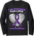 Lupus Awareness Products Purple Stronger Than Lupus Cheetah Long Sleeve Long Sleeve T Shirt High Search Demand US Top Pi