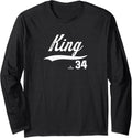 Distressed Swoosh Michael King San Diego Baseball MLBPA Long Sleeve Apparel | Perfect Gift Idea