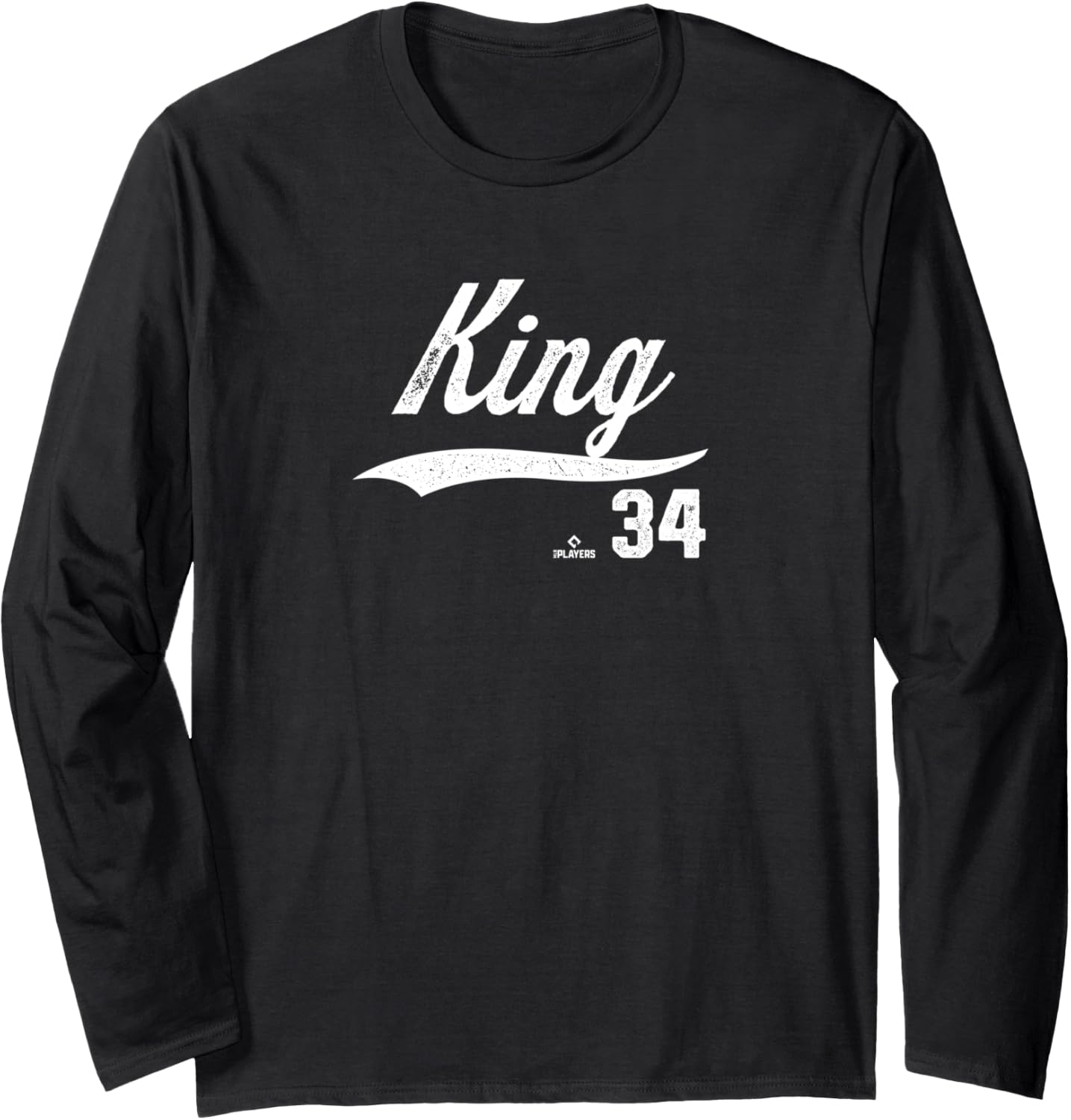 Distressed Swoosh Michael King San Diego Baseball MLBPA Long Sleeve Apparel | Perfect Gift Idea