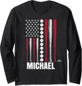 Baseball American Flag Michael Romero Prospect Baseball Fan Long Sleeve Apparel | Trending 2025