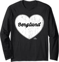 Distressed Heart Michael Berglund Prospect Baseball Fan Gear Long Sleeve Apparel | Everyday Casual Wear