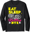 Knitting Eat Sleep Knitting Bye Yarn Hobby Needle Knitter Long Sleeve Yarn Supply | Premium Quality | High CTR Title