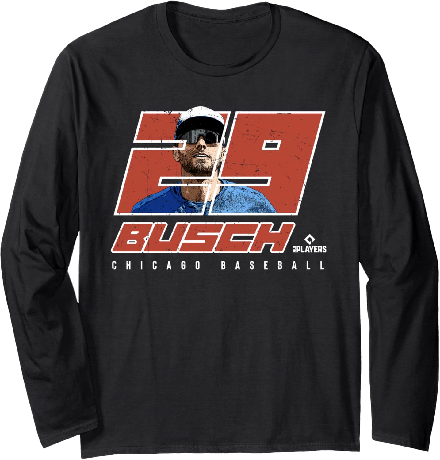 Silhouette Michael Busch Chicago MLBPA Long Sleeve Apparel | Premium Quality