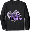 Cheer Bonus Mom Shirt Megaphone Purple Leopard Cheetah Print Long Sleeve Long Sleeve T Shirt Streetwear Style Best Selle