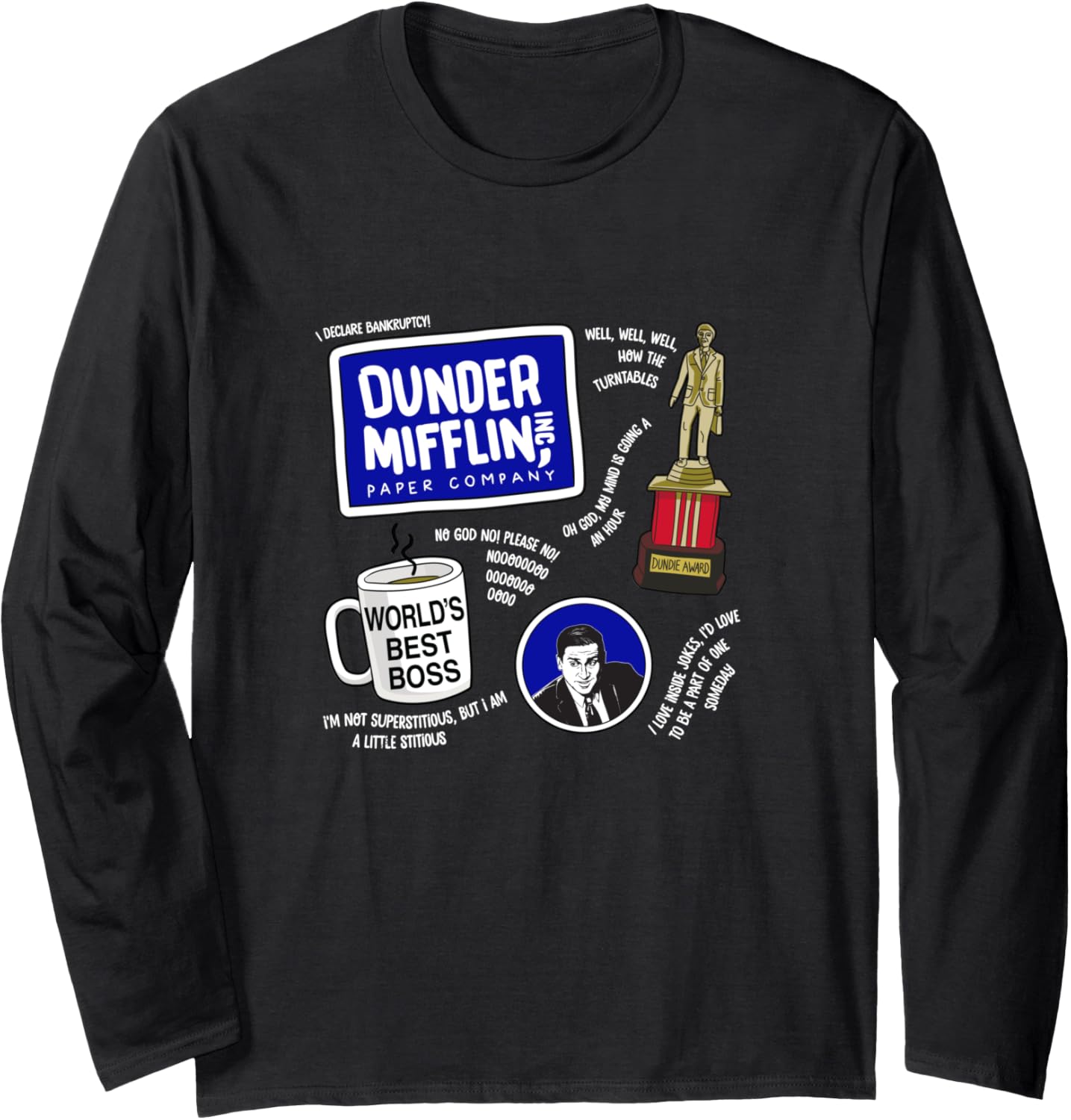 The Office Michael Scott Quotes Long Sleeve Apparel | US Best Seller
