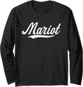 Distressed Script Michael Mariot Prospect Baseball Fan Gear Long Sleeve Apparel | Premium Quality