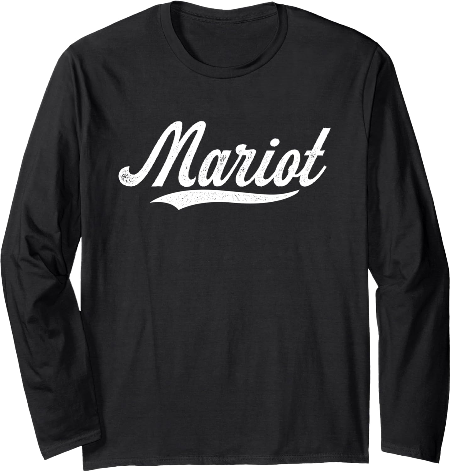 Distressed Script Michael Mariot Prospect Baseball Fan Gear Long Sleeve Apparel | Premium Quality