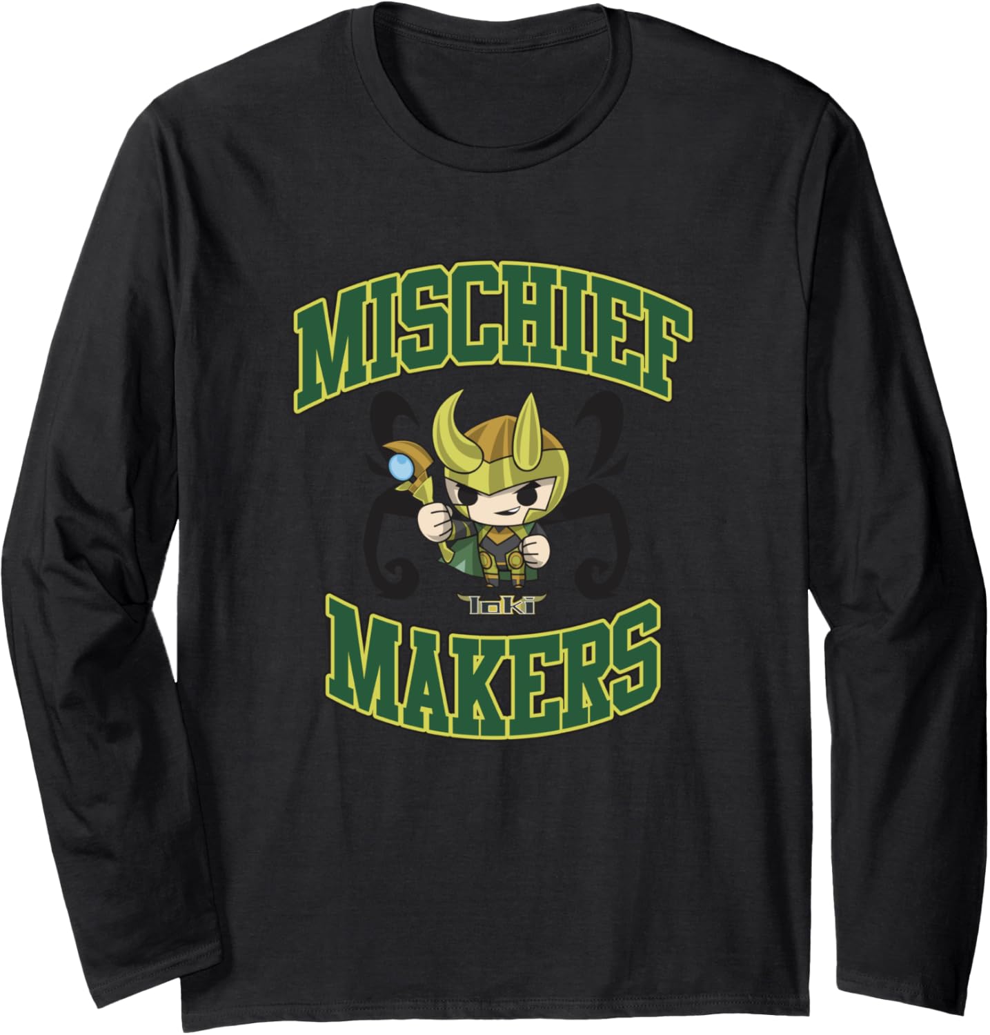 Marvel Comics Retro Classic Loki Chibi Mischief Makers Cute Long Sleeve Apparel | Trending 2025 | Comfort Daily Wear