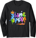 Slime Queen Graphic Long Sleeve T-Shirt Slime Maker Design T-Shirt | Trending 2025 | Perfect Gift Idea