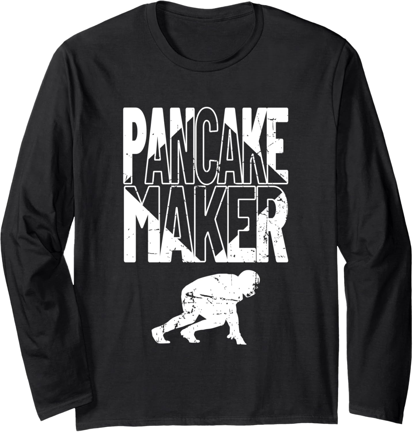 Football Linebacker Graphic Art Design - Pancake Maker Long Sleeve Apparel | Trending 2025 | Must-Have Style