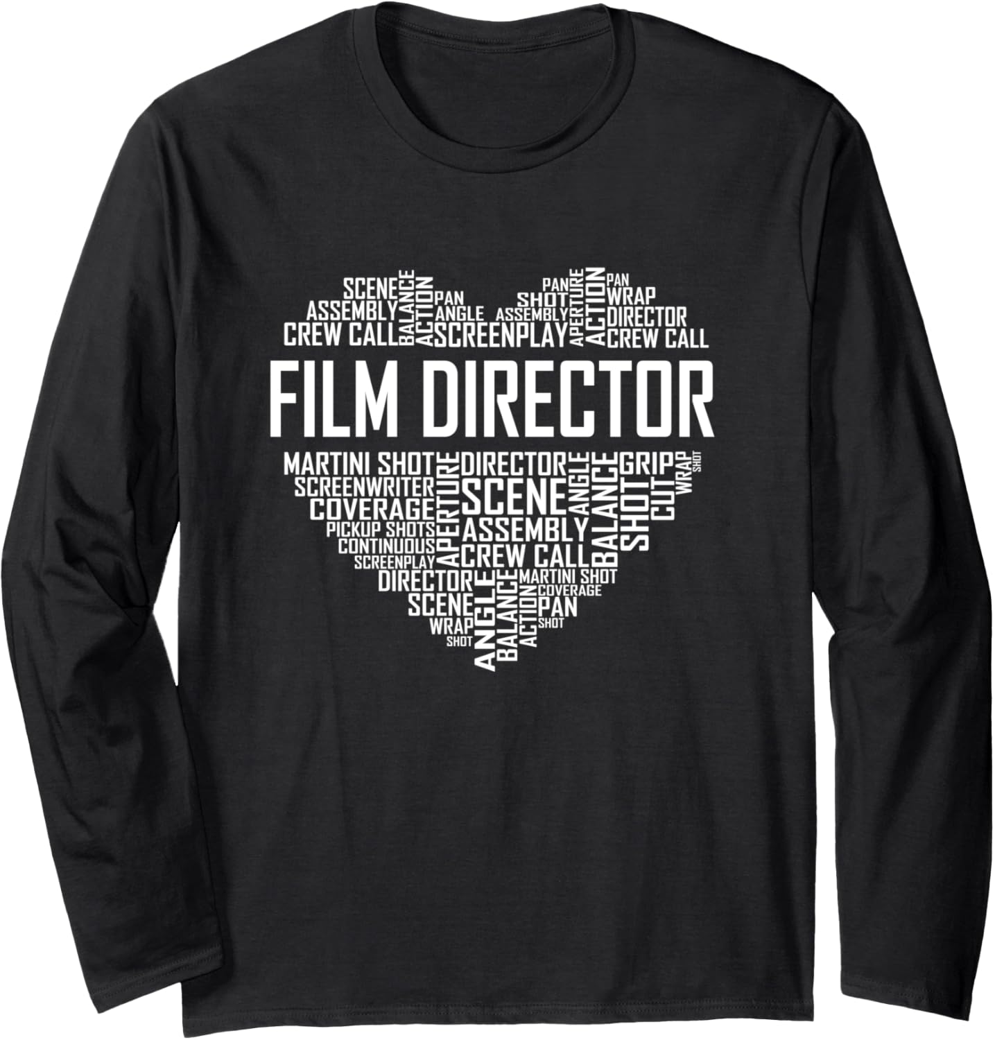 Proud Film Director Heart Gifts Filmmaker Camera Producer Long Sleeve Apparel | Best Seller Pick | Perfect Gift Idea