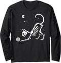 Cute Skeleton Cat Halloween Yarn Mom Dad Kids Long Sleeve Yarn Supply | High Search Volume | Perfect for Crafters