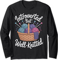 Knitter Funny Knitting Yarn Lover Long Sleeve Yarn Supply | Top Rated | Best Seller Choice