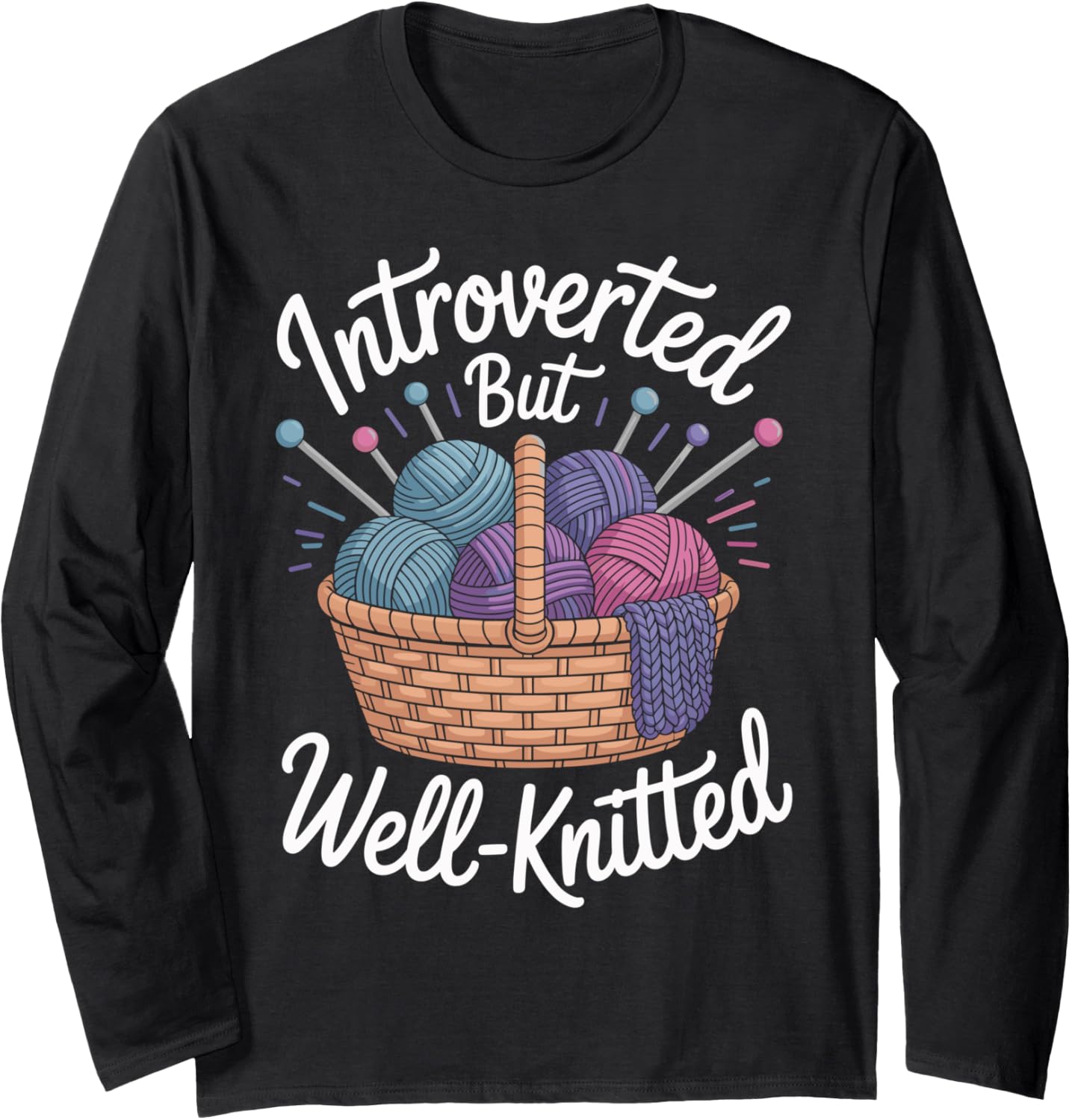 Knitter Funny Knitting Yarn Lover Long Sleeve Yarn Supply | Top Rated | Best Seller Choice
