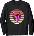 Retro Crochet Nerd Funny Crocheting Yarn Lover Gift Long Sleeve Yarn Supply | Viral US Pick | Perfect for Crafters