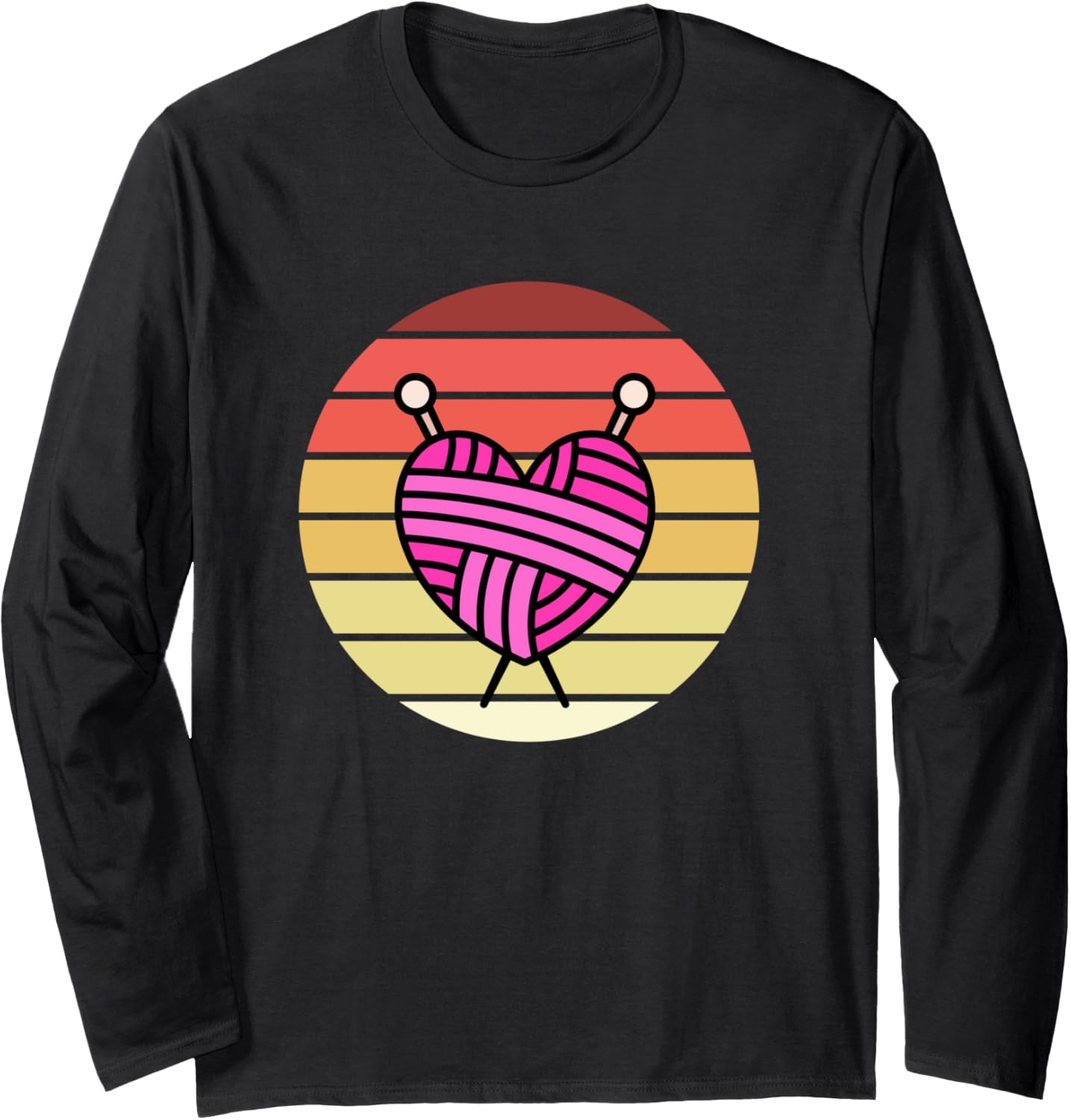 Retro Crochet Nerd Funny Crocheting Yarn Lover Gift Long Sleeve Yarn Supply | Viral US Pick | Perfect for Crafters