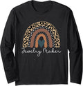 Cute Design Leopard Boho Rainbow for Jewelry Maker Squad Long Sleeve Apparel | Best Seller Pick | Comfort Daily Wear
