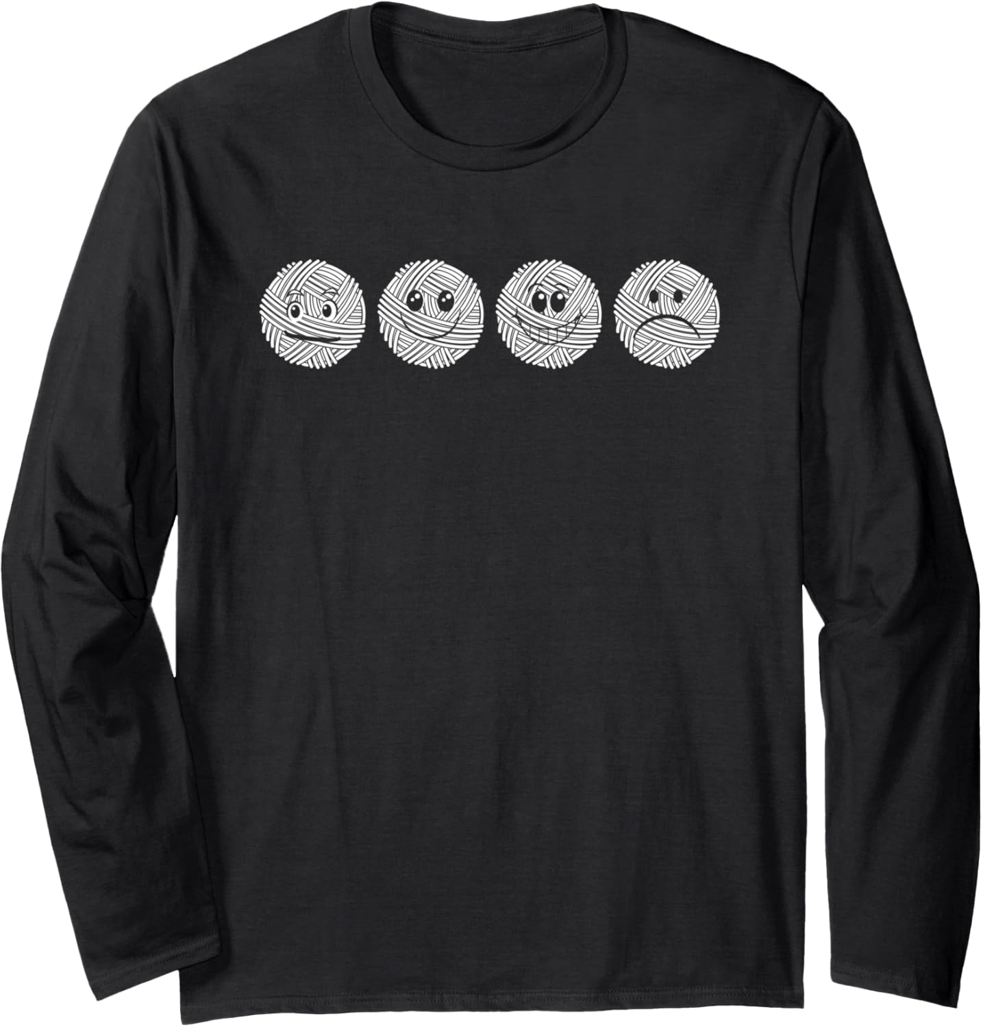 Crochet Yarn balls with funny crazy faces Yarn balls Long Sleeve Yarn Supply | High Search Volume | Customer Favorite