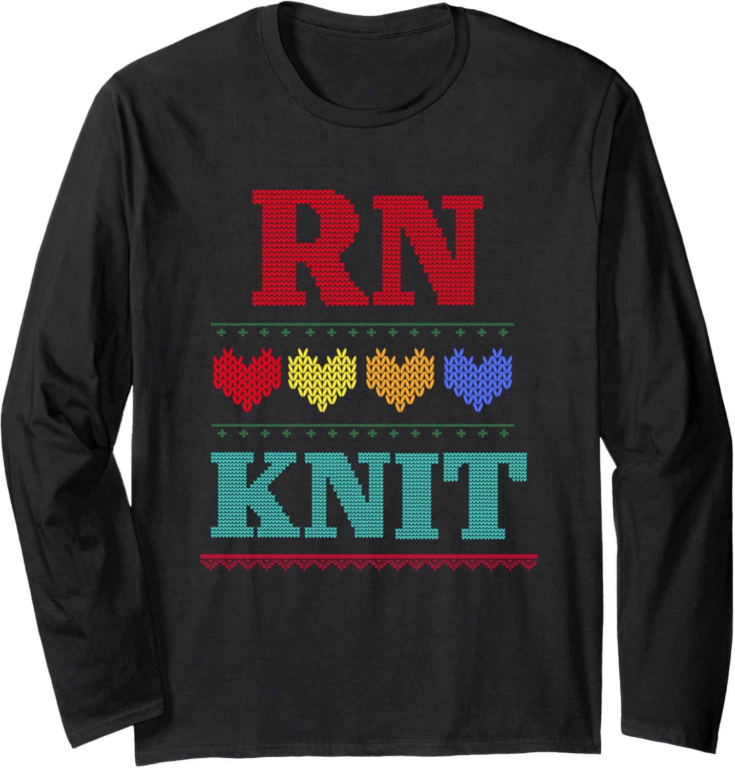 Nurses Hobby Knitting Crafts, Stitch & Yarn RN Love to Knit Long Sleeve Yarn Supply | Top Rated | Best Seller Choice