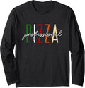 Retro Italian Food Lover Pizza Maker Pizza Professional Long Sleeve Apparel | Best Seller Pick | Aesthetic Fit