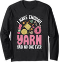 Funny Knitting Quote with Yarn Elements Long Sleeve Yarn Supply | Viral US Pick | Perfect for Crafters