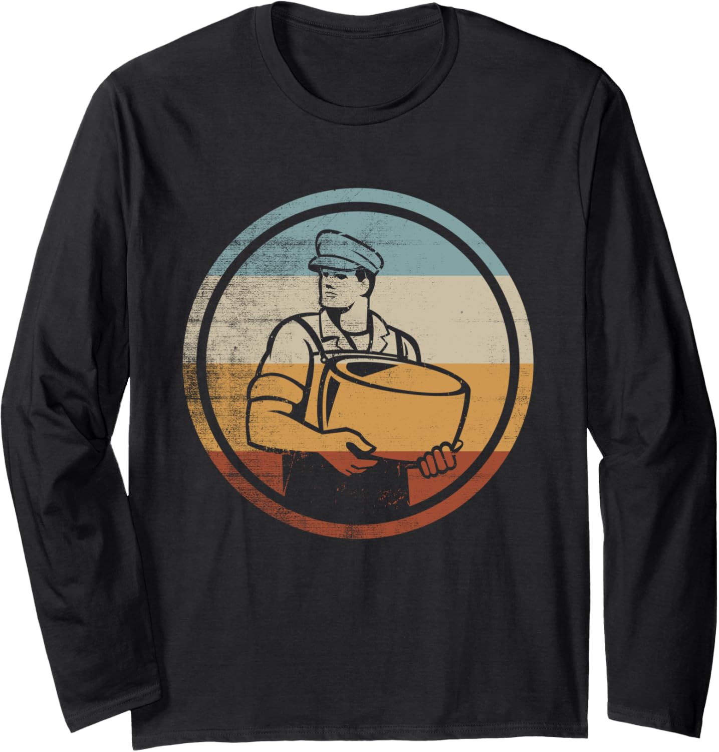 Retro Vintage Cheese Maker Design Cheesemaker Long Sleeve Apparel | Premium Quality | Must-Have Style